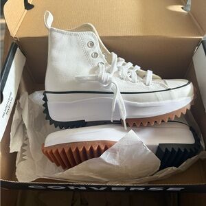 Converse White Platform Sneakers